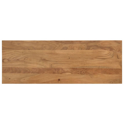 Banco de jantar 110x40x46 cm madeira de acácia maciça e aço