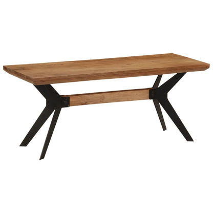 Banco de jantar 110x40x46 cm madeira de acácia maciça e aço