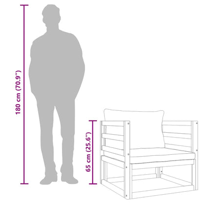 Cadeira de jardim acácia maciça c/ almofadões cinzento-claro