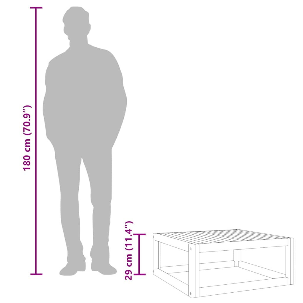 Mesa de centro 68x68x29 cm madeira de acácia maciça