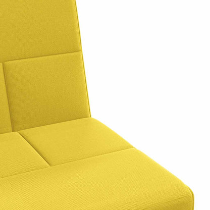 Sofá-cama com suportes para copos tecido amarelo-claro