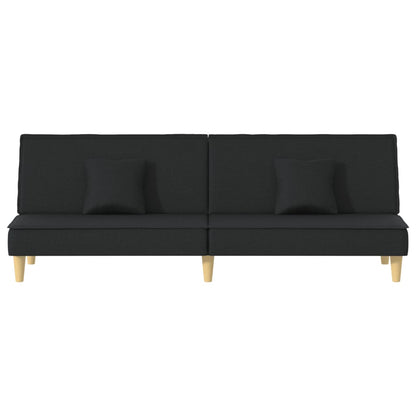 Sofá-cama tecido preto