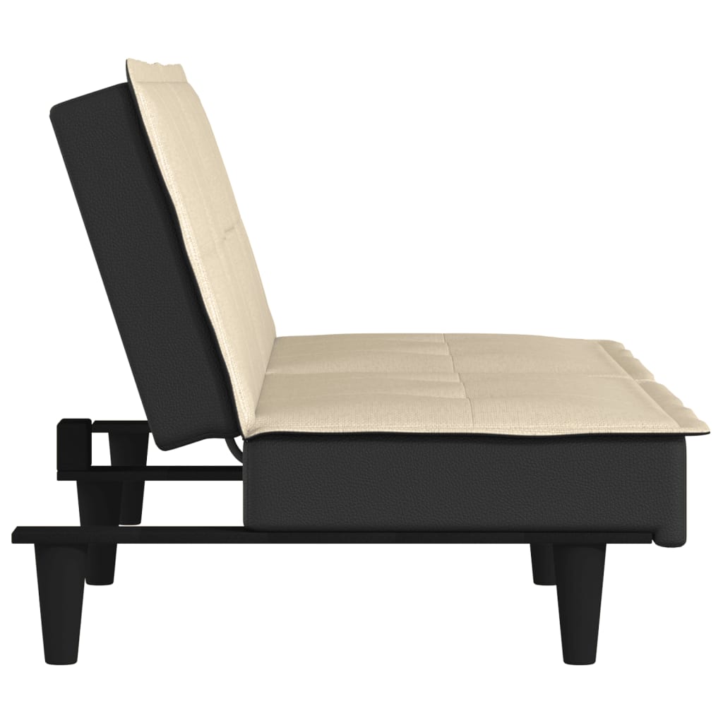 Sofá-cama tecido creme