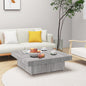 Mesa de centro 90x90x28 cm derivados madeira cinzento sonoma
