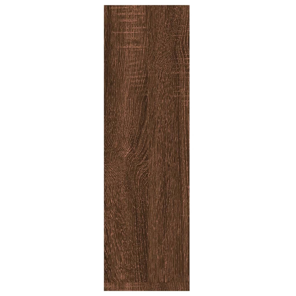 Prateleiras parede 2 pcs derivados de madeira carvalho castanho