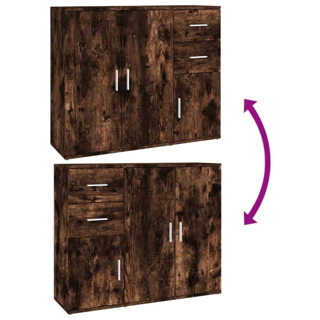 Aparador 91x29,5x75 cm derivados de madeira carvalho fumado