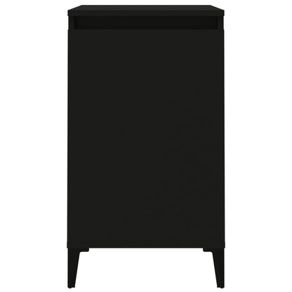 Mesas de cabeceira 2pcs 40x35x70 cm derivados de madeira preto