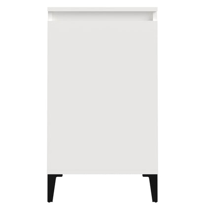 Mesa de cabeceira 40x35x70cm derivados madeira branco brilhante