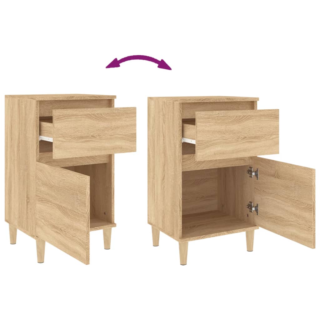 Mesa de cabeceira 40x35x70 cm cor carvalho sonoma