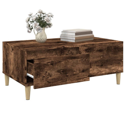 Mesa de centro 90x50x36,5 cm derivados madeira carvalho fumado
