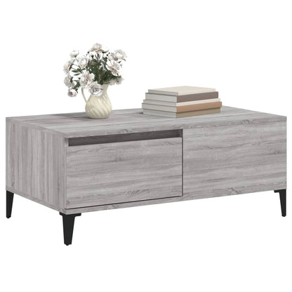Mesa de centro 90x50x36,5 cm derivados madeira cinzento sonoma