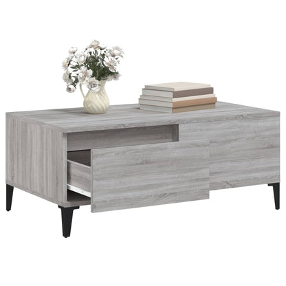 Mesa de centro 90x50x36,5 cm derivados madeira cinzento sonoma