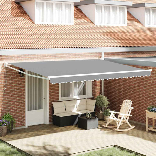 Toldo Manual Branco 5 x 3 m Metal