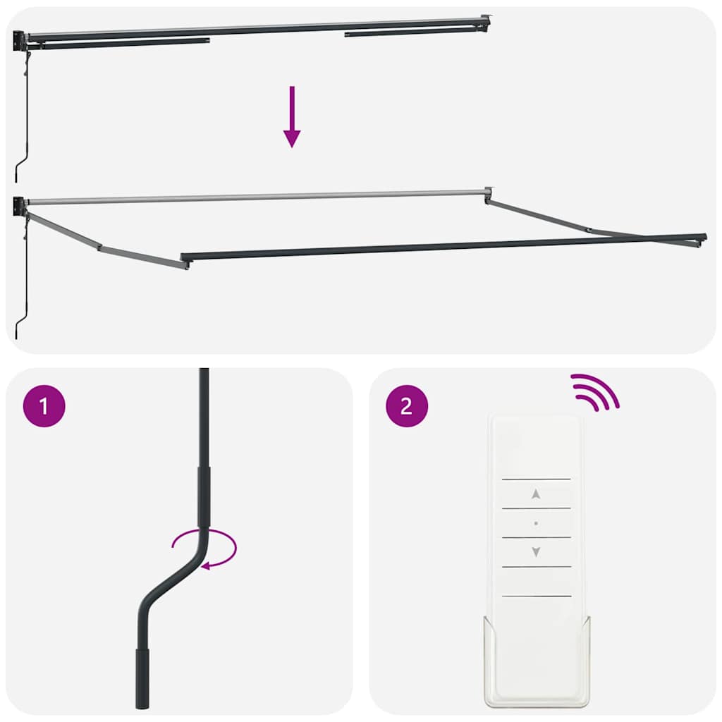 Toldo Antracite 4,5 ×3 m Metal
