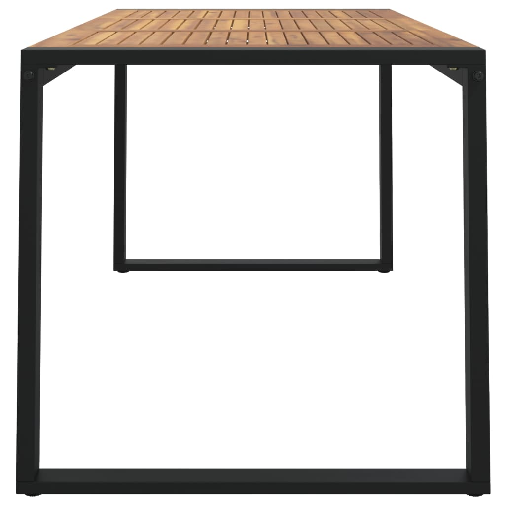 Mesa jardim c/ pernas em forma de U 140x80x75 cm acácia maciça