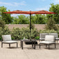 Guarda-sol de jardim com cabeça dupla 316x145 cm terracotta