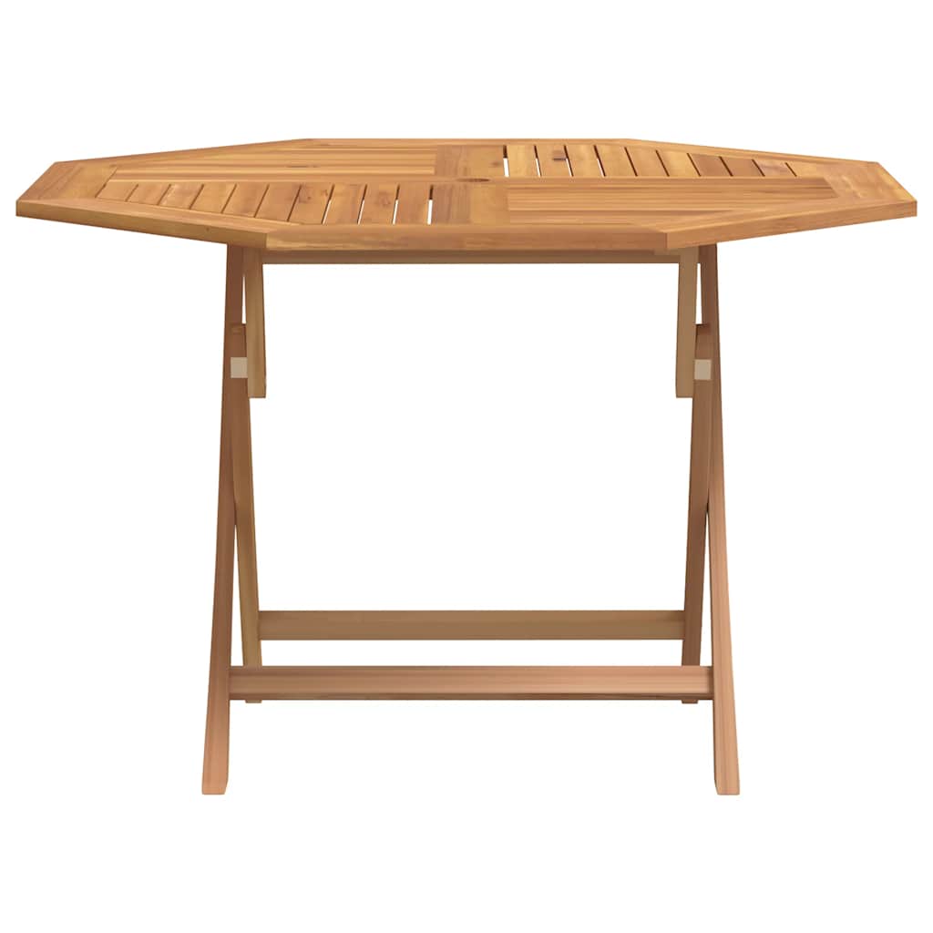 Mesa de jardim dobrável 110x110x75 cm madeira de teca maciça