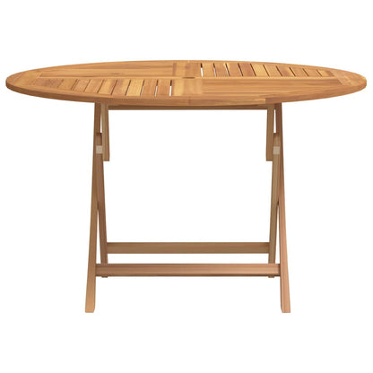 Mesa de jardim dobrável Ø 110x75 cm madeira de teca maciça