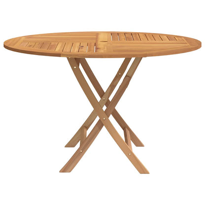 Mesa de jardim dobrável Ø 110x75 cm madeira de teca maciça