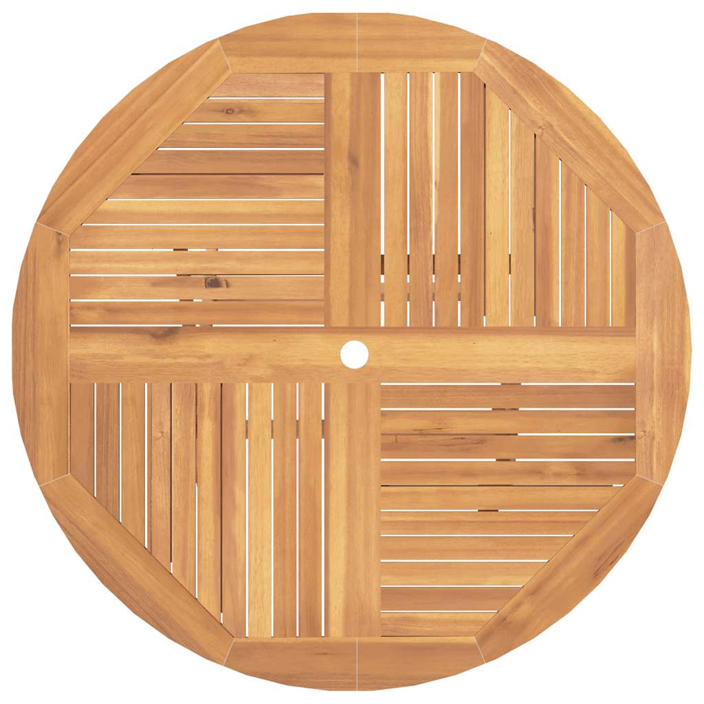 Mesa de jardim dobrável Ø 110x75 cm madeira de teca maciça