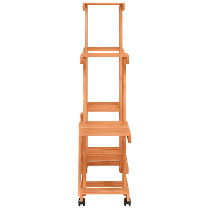 Suporte de plantas com rodas 95x25x101 cm abeto maciço