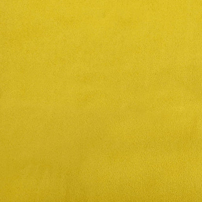 Cadeirão com encosto alto veludo amarelo design de botões