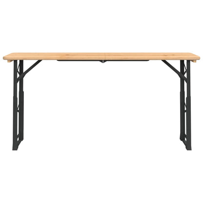 Mesa de cerveja dobrável 170x50x75/105 cm madeira abeto maciça