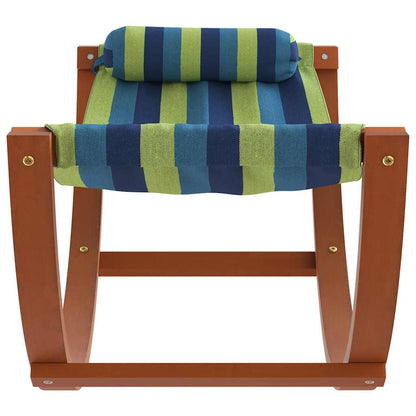 Cama de rede para crianças tecido azul e verde