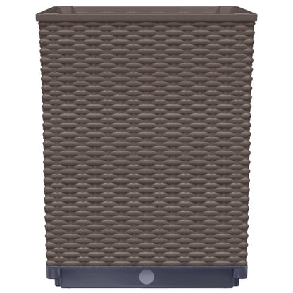 Vasos/floreiras 4 pcs 30x30x37 cm polipropileno castanho