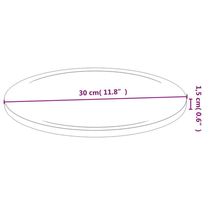 Tábuas de cortar 6 pcs Ø30x1,5 cm bambu