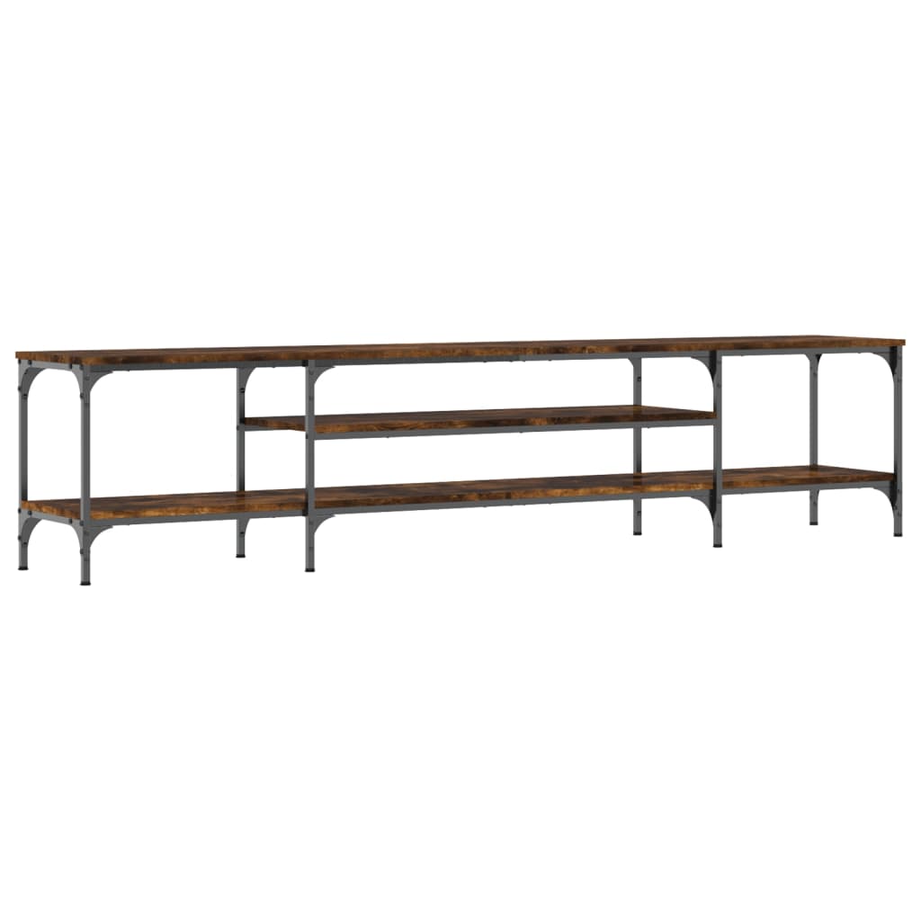 Móvel de TV derivados madeira/ferro carvalho fumado