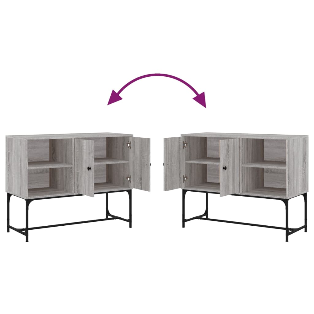 Aparador 100x40x79,5 cm derivados de madeira cinzento sonoma