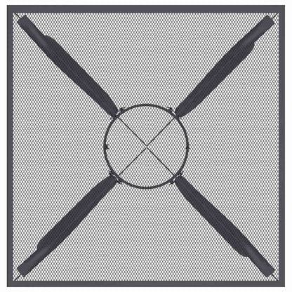 Mesa de jardim 50x50x72 cm malha de aço antracite