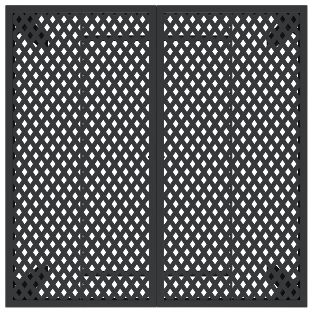 Mesa de jardim 100x100x72 cm aço antracite