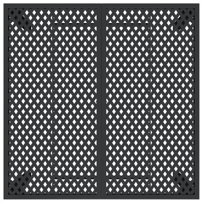 Mesa de jardim 100x100x72 cm aço antracite