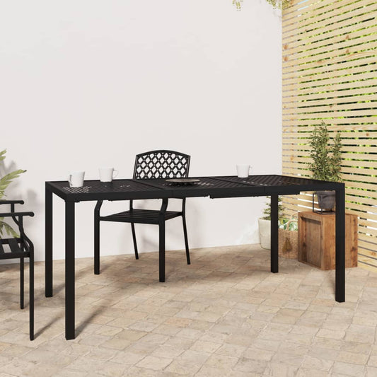 Mesa de jardim 165x80x72 cm aço antracite