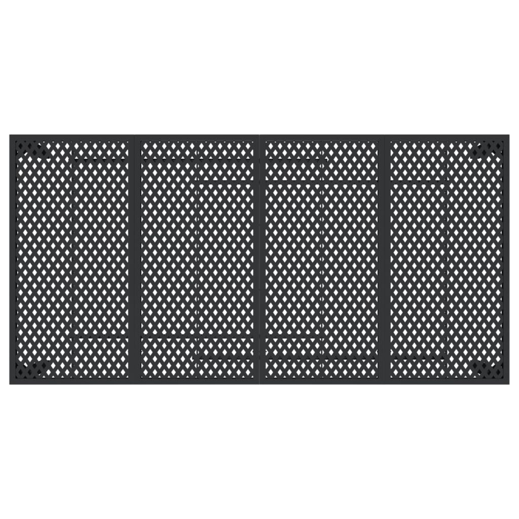 Mesa de jardim 200x100x72 cm aço antracite