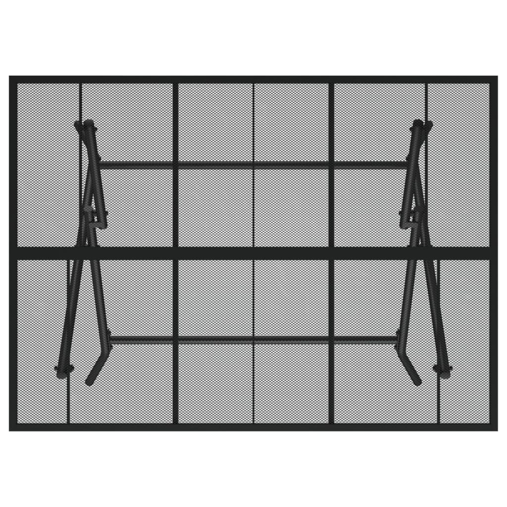 Mesa de jardim dobrável 110x80x72 cm malha de aço antracite