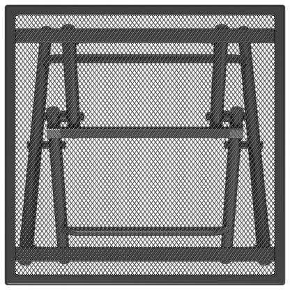 Mesa de jardim dobrável 38x38x38 cm malha de aço antracite