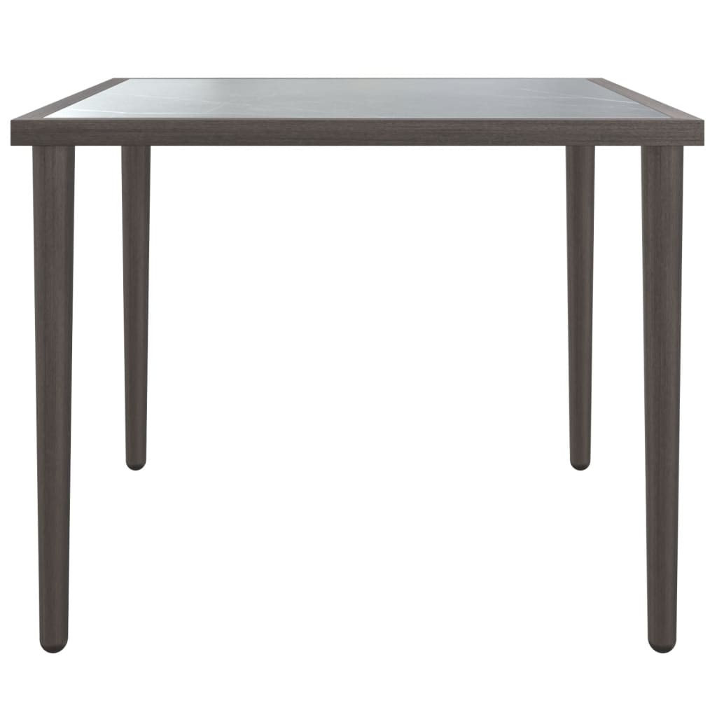 Mesa de jardim 48x48x37 cm aço cinzento