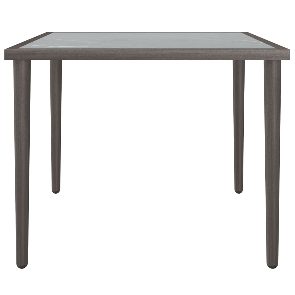Mesa de jardim 48x48x37 cm aço cinzento