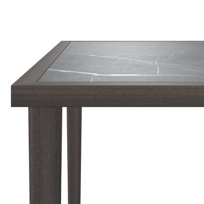 Mesa de jardim 48x48x37 cm aço cinzento
