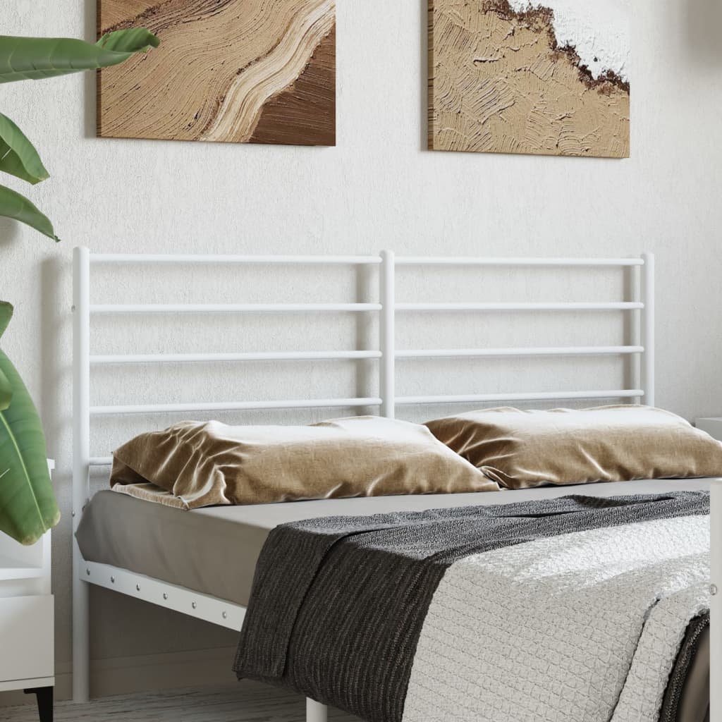 Cabeceira de cama 160 cm metal branco