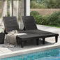 Espreguiçadeira dupla 155x138x83 cm polipropileno preto