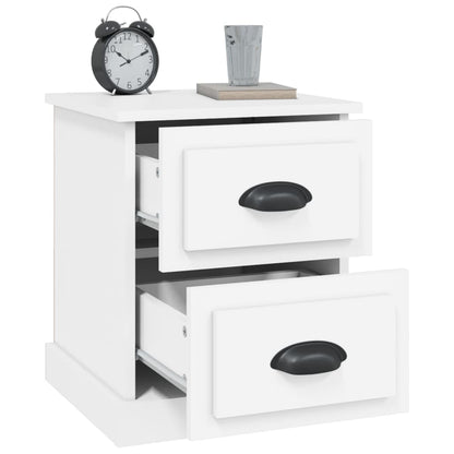 Mesas cabeceira 2pcs 39x39x47,5 cm derivados de madeira branco