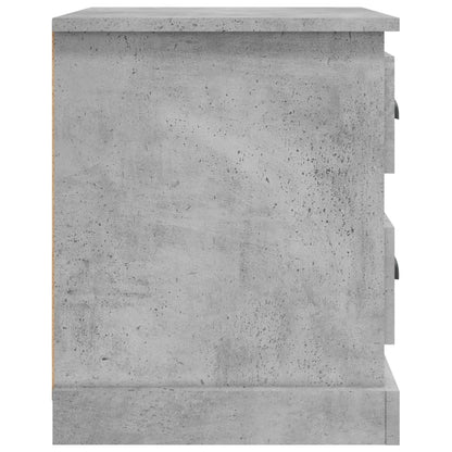 Mesas cabeceira 2pcs derivados madeira cinza cimento