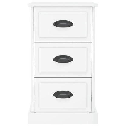 Mesa cabeceira 39x39x67 cm derivados madeira branco brilhante