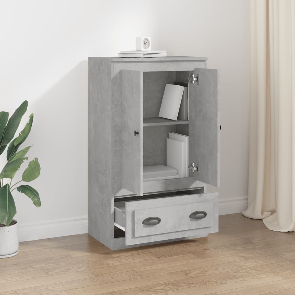 Armário alto derivados madeira 60x35,5x103,5 cm cinza cimento