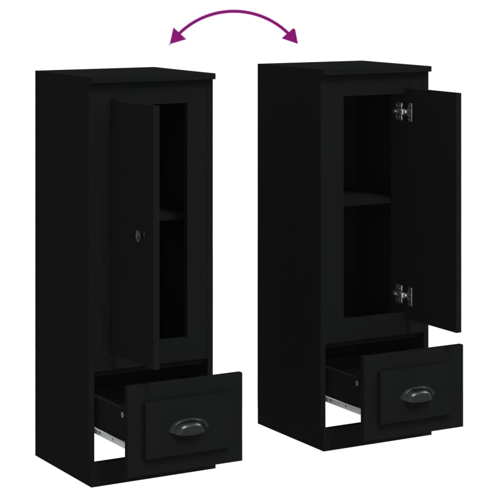 Aparador alto 36x35,5x103,5 cm derivados de madeira preto