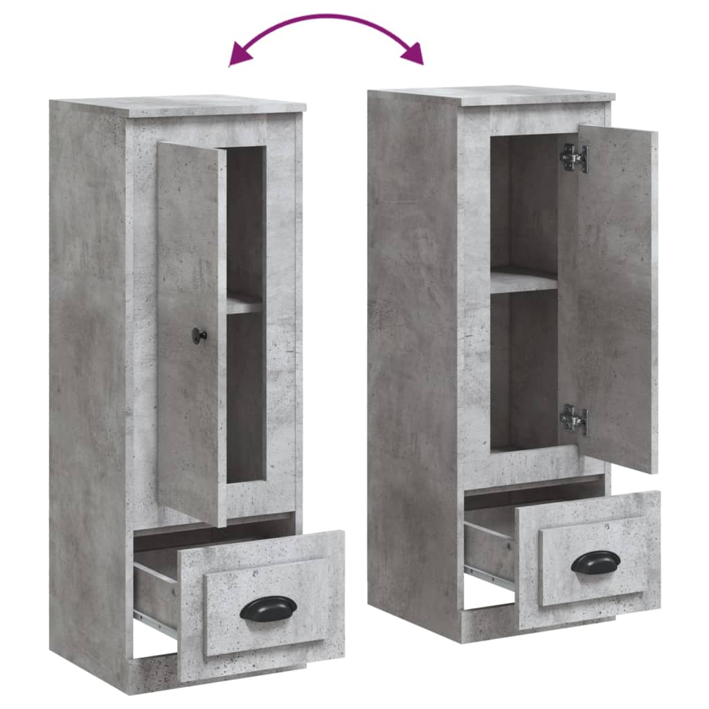 Aparador alto 36x35,5x103,5 cm derivados madeira cinza cimento